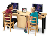 Jonti-Craft Dual Computer Lab Table Jonti-Craft Shiffler Furniture and Equipment for Schools