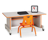 Rainbow Accents Apollo Single Computer Desk - Blue Jonti-Craft Shiffler Furniture and Equipment for Schools