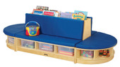 Jonti-Craft Read-a-Round 3 Piece Set - Blue Jonti-Craft Shiffler Furniture and Equipment for Schools