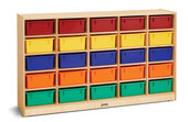 Jonti-Craft 25 Tub Mobile Storage - with Colored Tubs