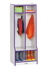 Rainbow Accents 2 Section Coat Locker with Step - Purple Jonti-Craft Shiffler Furniture and Equipment for Schools