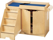 Jonti-Craft Changing Table - with Stairs Combo - Left Jonti-Craft Shiffler Furniture and Equipment for Schools