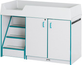 Rainbow Accents Diaper Changer with Stairs - Left - Purple Jonti-Craft Shiffler Furniture and Equipment for Schools