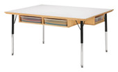Jonti-Craft Table with Storage - 15" - 24" Ht - with Clear Paper-Trays Jonti-Craft Shiffler Furniture and Equipment for Schools