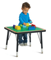 Jonti-Craft Adjustable Building Table _ Preschool Brick Compatible _ 15-24"H