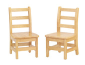 Jonti-Craft KYDZ Ladderback Chair Pair - 18" Height