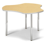 Jonti-Craft Berries Collaborative Hub Table - 44" X 47" - Maple/Gray