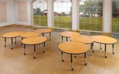 Berries Collaborative Hub Table - 44" X 47" - Maple/Gray Jonti-Craft Shiffler Furniture and Equipment for Schools