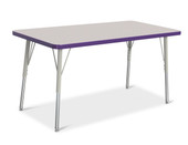 Berries Rectangle Activity Table - 24" X 48", A-height - Gray/Purple/Gray Jonti-Craft Shiffler Furniture and Equipment for Schools