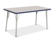 Berries Rectangle Activity Table - 24" X 48", A-height - Gray/Navy/Gray Jonti-Craft Shiffler Furniture and Equipment for Schools