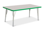 Berries Rectangle Activity Table - 24" X 48", E-height - Gray/Green/Gray Jonti-Craft Shiffler Furniture and Equipment for Schools