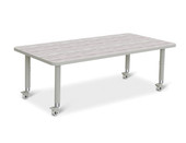 Berries Rectangle Activity Table - 30" X 60", Mobile - Driftwood Gray/Gray/Gray Jonti-Craft Shiffler Furniture and Equipment for Schools