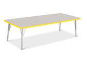 Berries Rectangle Activity Table - 30" X 72", E-height - Gray/Yellow/Gray Jonti-Craft Shiffler Furniture and Equipment for Schools