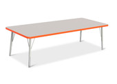Berries Rectangle Activity Table - 30" X 72", E-height - Gray/Orange/Gray Jonti-Craft Shiffler Furniture and Equipment for Schools