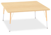 Berries Square Activity Table - 48" X 48", A-height - Maple/Maple/Camel Jonti-Craft Shiffler Furniture and Equipment for Schools