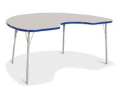 Berries Kidney Activity Table - 48" X 72", A-height - Gray/Blue/Gray Jonti-Craft Shiffler Furniture and Equipment for Schools