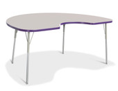 Berries Kidney Activity Table - 48" X 72", A-height - Gray/Purple/Gray Jonti-Craft Shiffler Furniture and Equipment for Schools