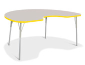 Berries Kidney Activity Table - 48" X 72", A-height - Gray/Yellow/Gray Jonti-Craft Shiffler Furniture and Equipment for Schools