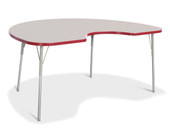 Berries Kidney Activity Table - 48" X 72", A-height - Gray/Red/Gray Jonti-Craft Shiffler Furniture and Equipment for Schools