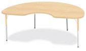 Berries Kidney Activity Table - 48" X 72", A-height - Maple/Maple/Camel Jonti-Craft Shiffler Furniture and Equipment for Schools