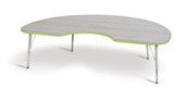 Jonti-Craft Berries Kidney Activity Table - 48" X 72", E-height - Driftwood Gray/Key Lime/Gray