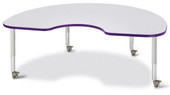 Berries Kidney Activity Table - 48" X 72", Mobile - Gray/Purple/Gray Jonti-Craft Shiffler Furniture and Equipment for Schools