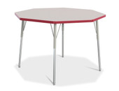 Berries Octagon Activity Table - 48" X 48", A-height - Gray/Red/Gray Jonti-Craft Shiffler Furniture and Equipment for Schools