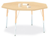 Berries Octagon Activity Table - 48" X 48", A-height - Maple/Maple/Camel Jonti-Craft Shiffler Furniture and Equipment for Schools