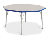 Berries Octagon Activity Table - 48" X 48", E-height - Gray/Blue/Gray Jonti-Craft Shiffler Furniture and Equipment for Schools