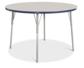 Berries Round Activity Table - 48" Diameter, A-height - Gray/Navy/Gray Jonti-Craft Shiffler Furniture and Equipment for Schools