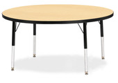 Berries Round Activity Table - 48" Diameter, E-height - Maple/Black/Black Jonti-Craft Shiffler Furniture and Equipment for Schools