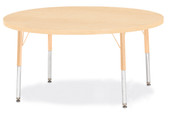 Berries Round Activity Table - 48" Diameter, E-height - Maple/Maple/Camel Jonti-Craft Shiffler Furniture and Equipment for Schools