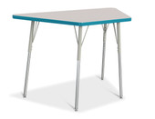Berries Trapezoid Activity Tables - 24" X 48", A-height - Gray/Teal/Gray Jonti-Craft Shiffler Furniture and Equipment for Schools