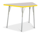 Berries Trapezoid Activity Tables - 24" X 48", A-height - Gray/Yellow/Gray Jonti-Craft Shiffler Furniture and Equipment for Schools
