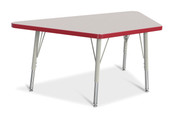 Berries Trapezoid Activity Tables - 24" X 48", E-height - Gray/Red/Gray Jonti-Craft Shiffler Furniture and Equipment for Schools