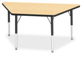 Berries Trapezoid Activity Tables - 24" X 48", E-height - Maple/Black/Black Jonti-Craft Shiffler Furniture and Equipment for Schools