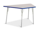 Jonti-Craft Berries Trapezoid Activity Tables - 30" X 60", A-height - Gray/Blue/Gray