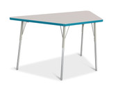 Berries Trapezoid Activity Tables - 30" X 60", A-height - Gray/Teal/Gray Jonti-Craft Shiffler Furniture and Equipment for Schools