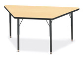 Berries Trapezoid Activity Tables - 30" X 60", A-height - Maple/Black/Black Jonti-Craft Shiffler Furniture and Equipment for Schools