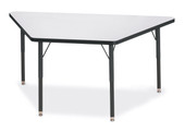 Berries Trapezoid Activity Tables - 30" X 60", A-height - Gray/Black/Black Jonti-Craft Shiffler Furniture and Equipment for Schools