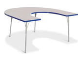 Berries Horseshoe Activity Table - 66" X 60", A-height - Gray/Blue/Gray Jonti-Craft Shiffler Furniture and Equipment for Schools