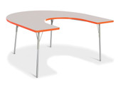 Berries Horseshoe Activity Table - 66" X 60", A-height - Gray/Orange/Gray Jonti-Craft Shiffler Furniture and Equipment for Schools