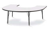 Berries Horseshoe Activity Table - 66" X 60", A-height - Gray/Black/Black Jonti-Craft Shiffler Furniture and Equipment for Schools