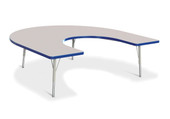 Berries Horseshoe Activity Table - 66" X 60", E-height - Gray/Blue/Gray Jonti-Craft Shiffler Furniture and Equipment for Schools