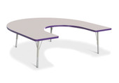 Berries Horseshoe Activity Table - 66" X 60", E-height - Gray/Purple/Gray Jonti-Craft Shiffler Furniture and Equipment for Schools