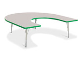 Berries Horseshoe Activity Table - 66" X 60", E-height - Gray/Green/Gray Jonti-Craft Shiffler Furniture and Equipment for Schools