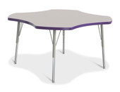 Berries Four Leaf Activity Table, E-height - Gray/Purple/Gray Jonti-Craft Shiffler Furniture and Equipment for Schools