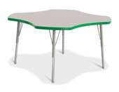 Berries Four Leaf Activity Table, E-height - Gray/Green/Gray Jonti-Craft Shiffler Furniture and Equipment for Schools