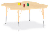 Berries Four Leaf Activity Table, E-height - Maple/Maple/Camel Jonti-Craft Shiffler Furniture and Equipment for Schools