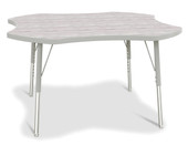 Berries 4-Leaf Activity Table - E-height - Driftwood Gray/Gray/Gray Jonti-Craft Shiffler Furniture and Equipment for Schools